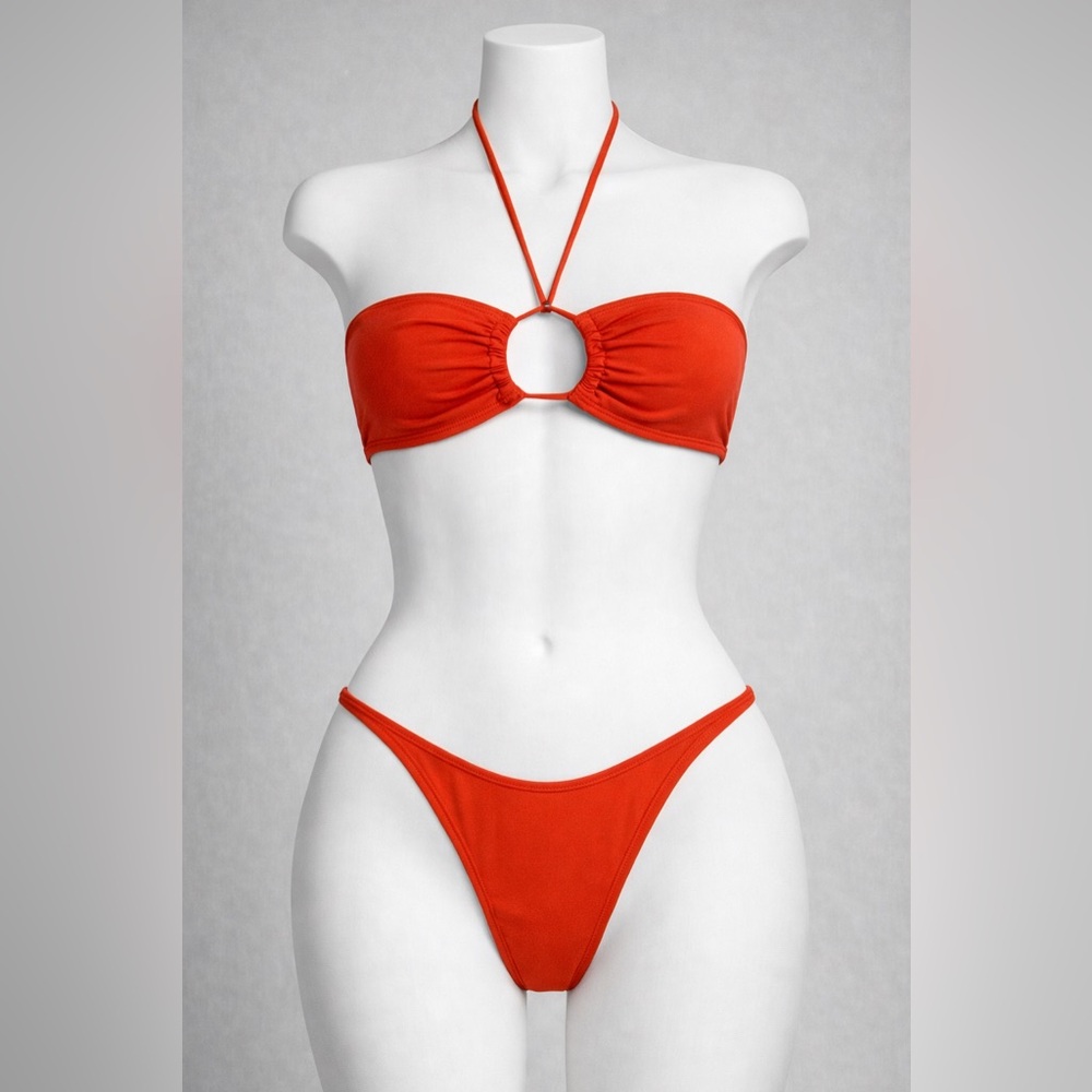 NWT! Babaton Orange Bikini Set Size M